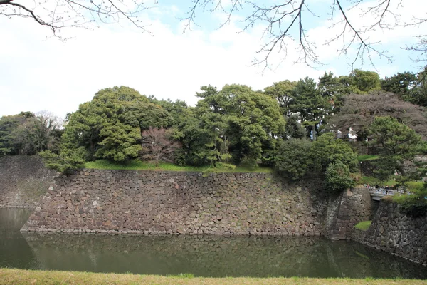 Inui gracht van het kasteel Edo in Tokio, Japan — Stockfoto