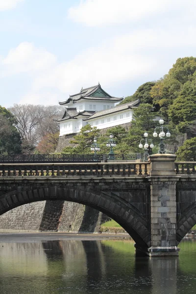 Ponte de Nijubashi do castelo de Edo em Tóquio, Japão — Fotografia de Stock