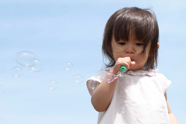 Japon kız balonu (1 yaşında oynamaya) — Stok fotoğraf