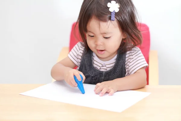일본 소녀 (1 년 된 그림 그리기) — 스톡 사진