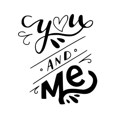 Sen ve ben el yazısı.