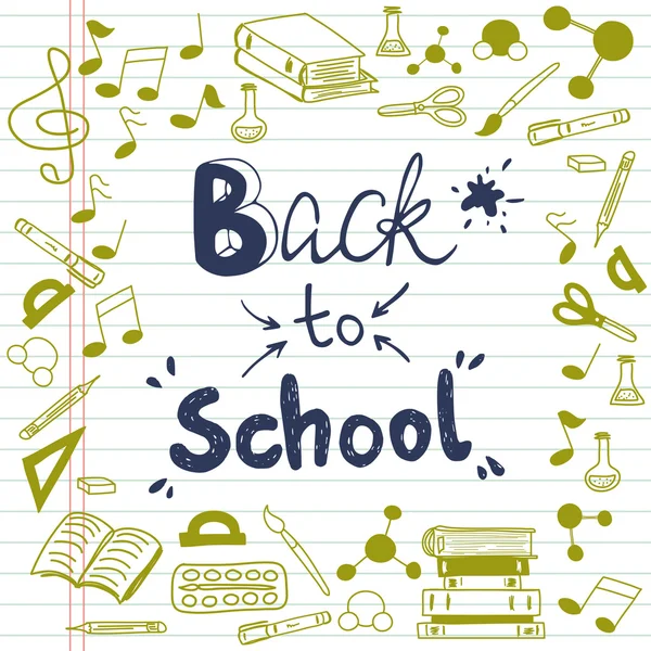 Back to school doodles. — Stock Vector