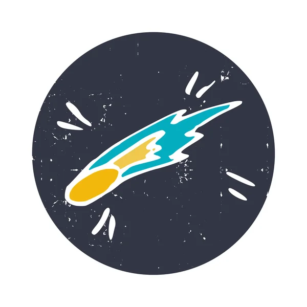 Hand getekende doodle Comet — Stockvector