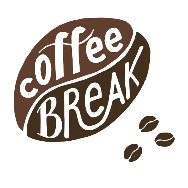 Lettrage à la main 'Coffee Break' — Image vectorielle