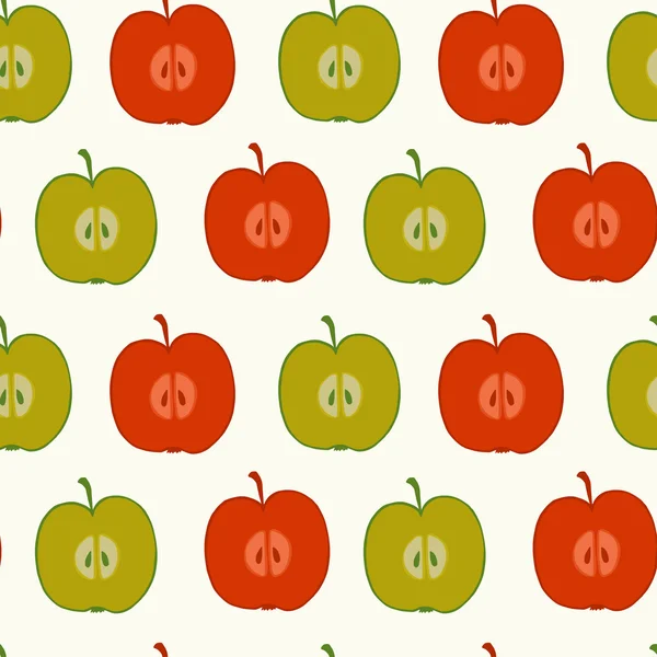 Seamless pattern with apples — Stock Vector