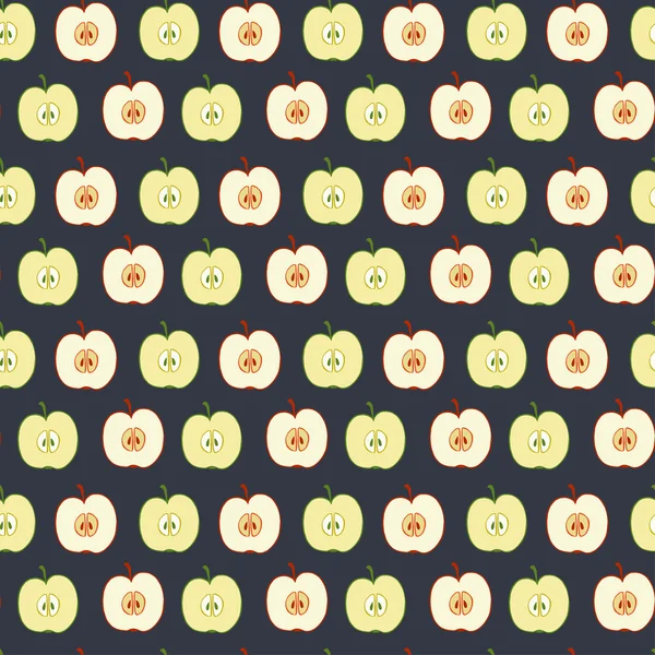 Seamless pattern with apples — Stock Vector