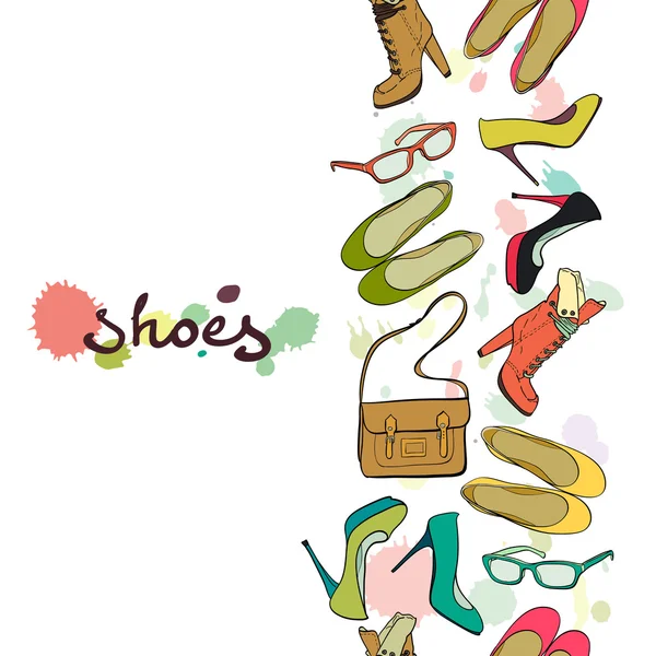 Shoes pattern. — Stock Vector
