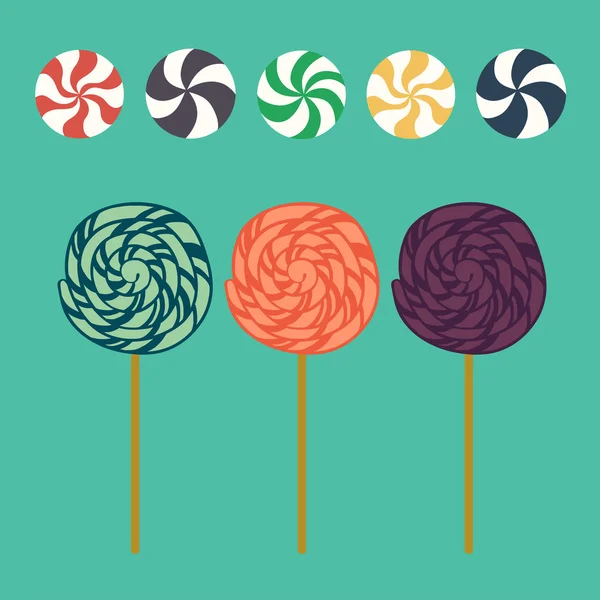 Doodle lollies. — Stockvector