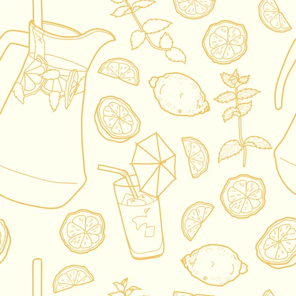Lemonade pattern. — Stock Vector
