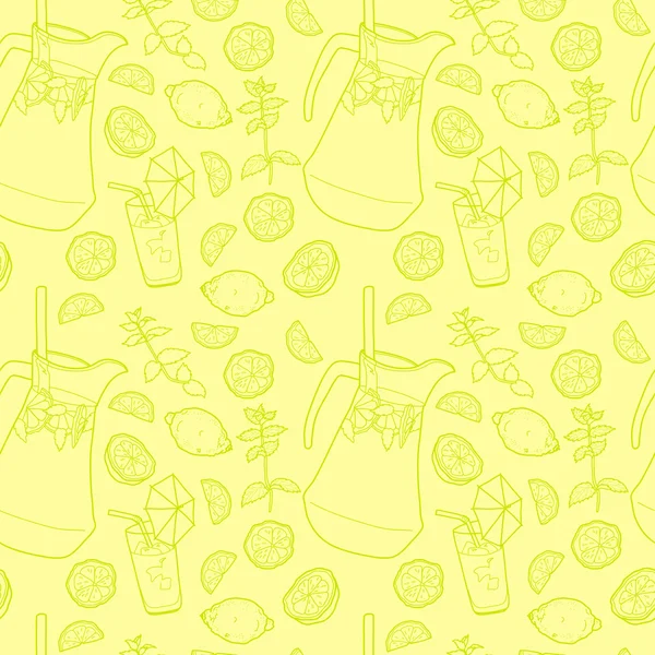 Limonade patroon. — Stockvector