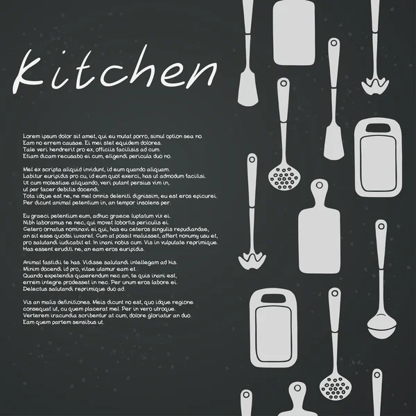 Utensilios de cocina . — Vector de stock