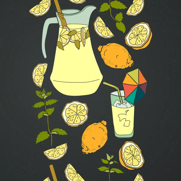 柠檬水模式. — 图库矢量图片