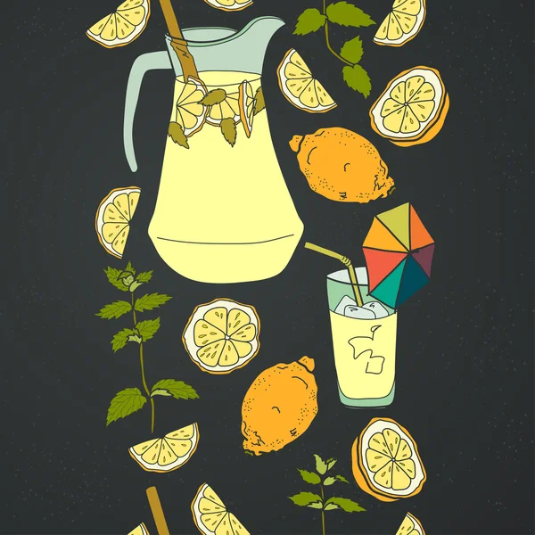 Patrón de limonada . — Vector de stock