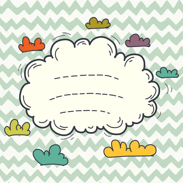 Nubes de garabato . — Vector de stock