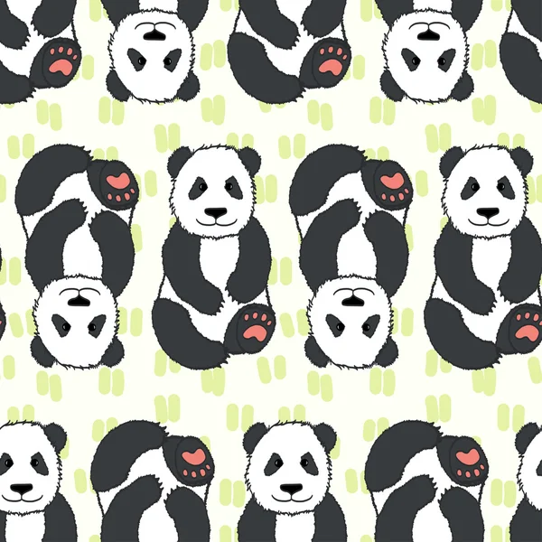 Padrão Pandas . — Vetor de Stock