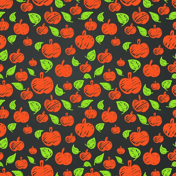 Äpfel-Muster. — Stockvektor