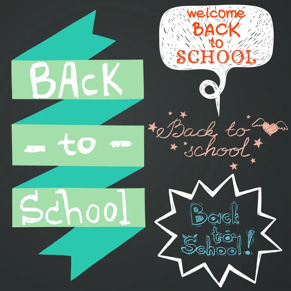 Collection of acronyms and abbreviations on retro vintage colorful