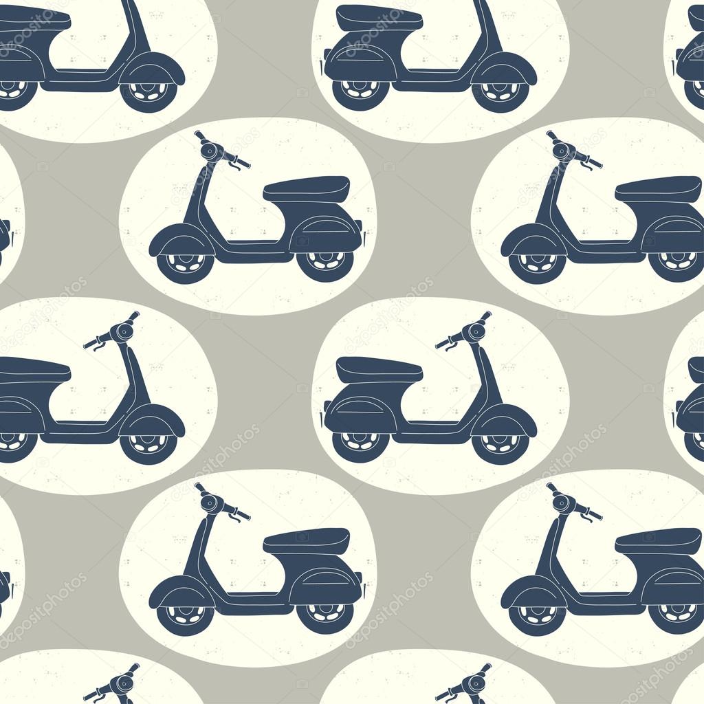 Doodle scooters pattern.