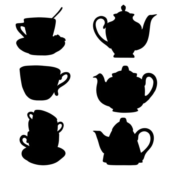 Set de té — Vector de stock