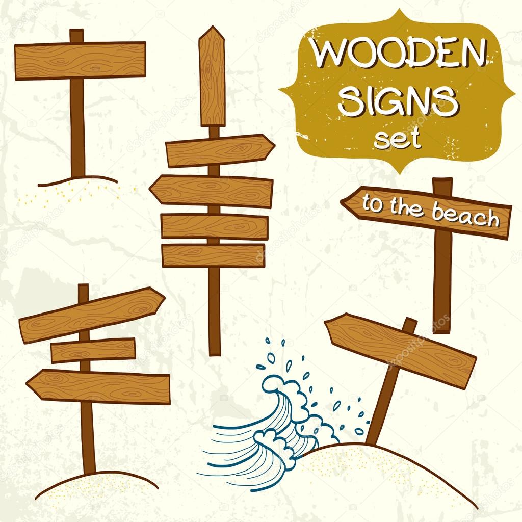 Wooden signs