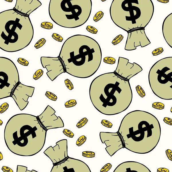 Χρήματα τσάντες μοτίβο. — Διανυσματικό Αρχείο