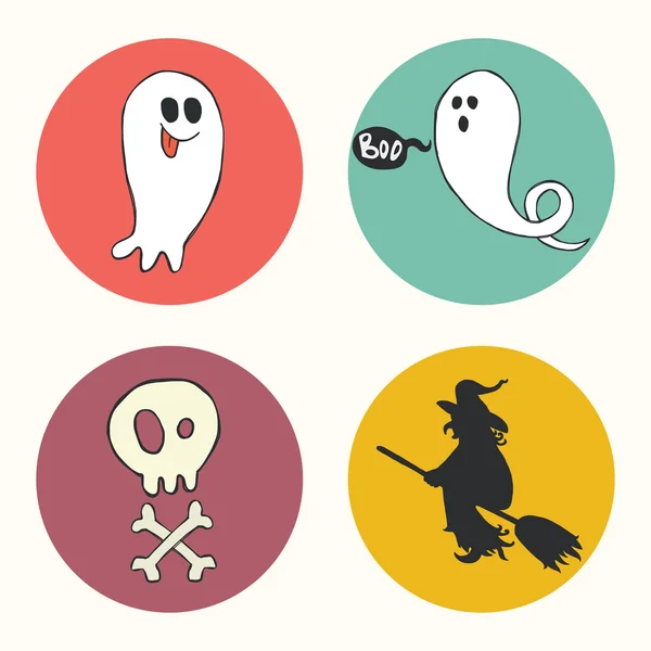 Iconos de Halloween . — Archivo Imágenes Vectoriales