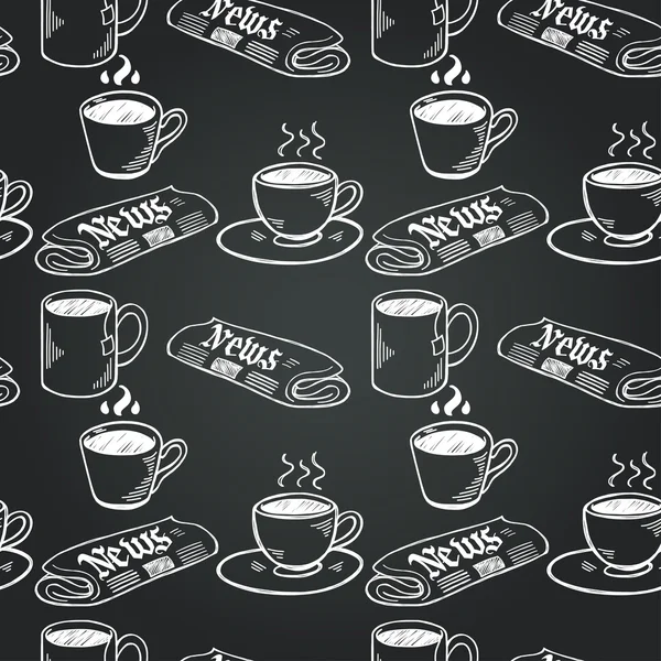 Café pause pttern . — Image vectorielle