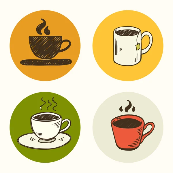 Iconos de café . — Vector de stock