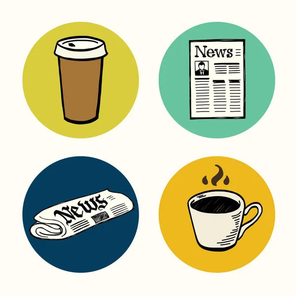 Coffee brake icons. — Stock Vector