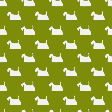 Köpek siluetleri ile Seamless Modeli