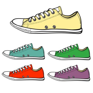 Set düşük spor ayakkabı