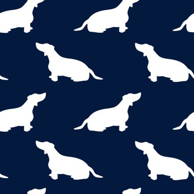 Köpek siluetleri ile Seamless Modeli