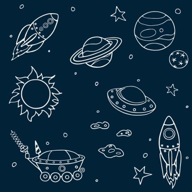 Çizgi film alanı öğeleri kümesi