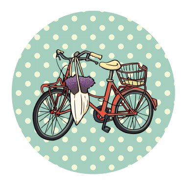 Kırmızı vintage Bisiklet