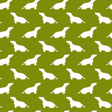 Dachshund siluetleri ile Seamless Modeli