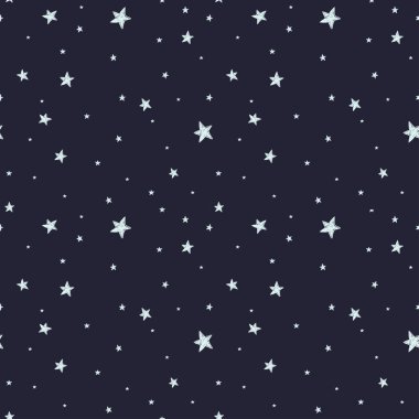 Pattern with night sky and stars