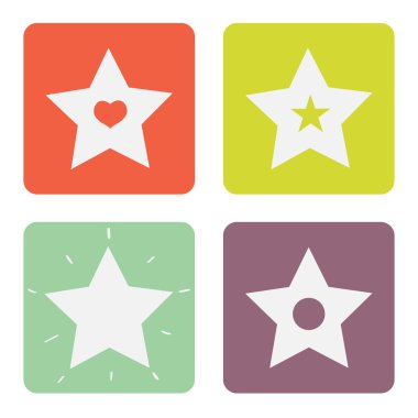 Vector set of stars icons clipart