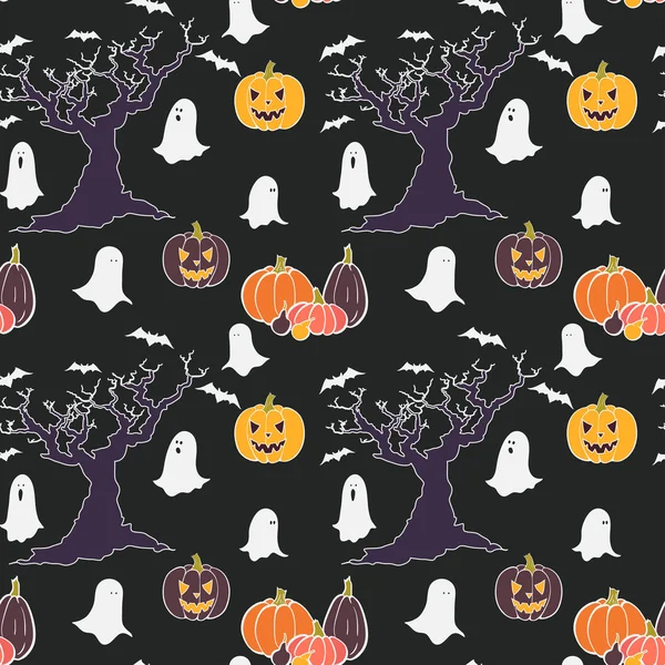 Halloween padrão sem costura — Vetor de Stock