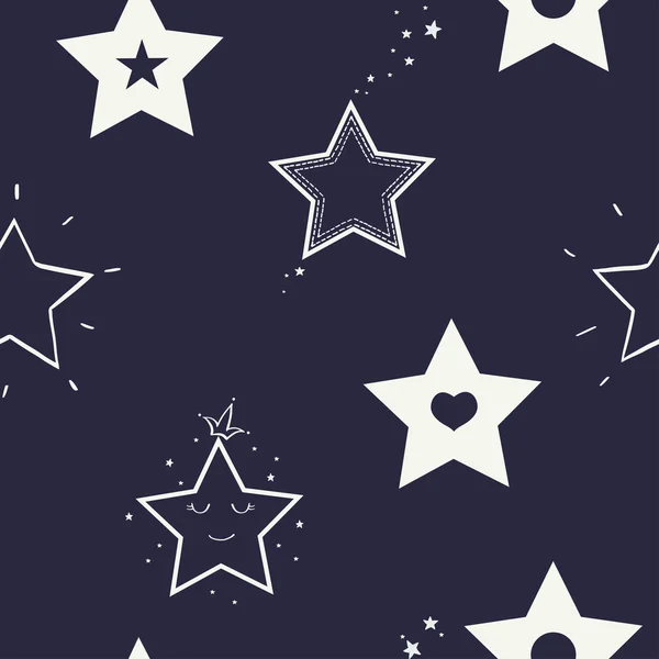 Naadloos patroon met sterren — Stockvector
