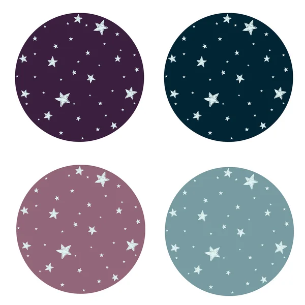 Fondo con cielo nocturno y estrellas — Vector de stock