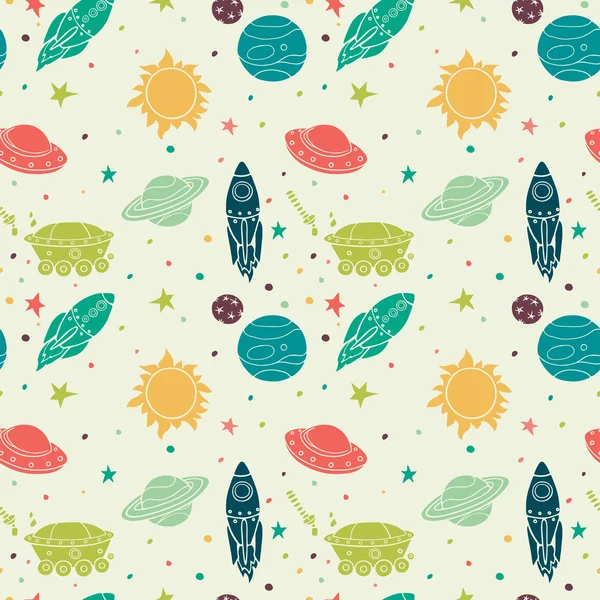 Seamless pattern with space — Stock Vector