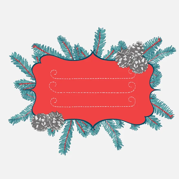 Diseño de marco de Navidad — Vector de stock