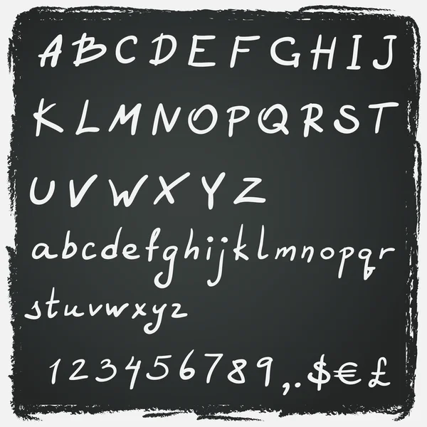 Diseño del alfabeto en pizarra — Archivo Imágenes Vectoriales