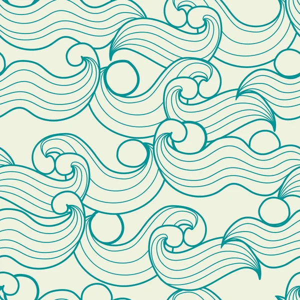 Seamless pattern with  waves — Stock Vector