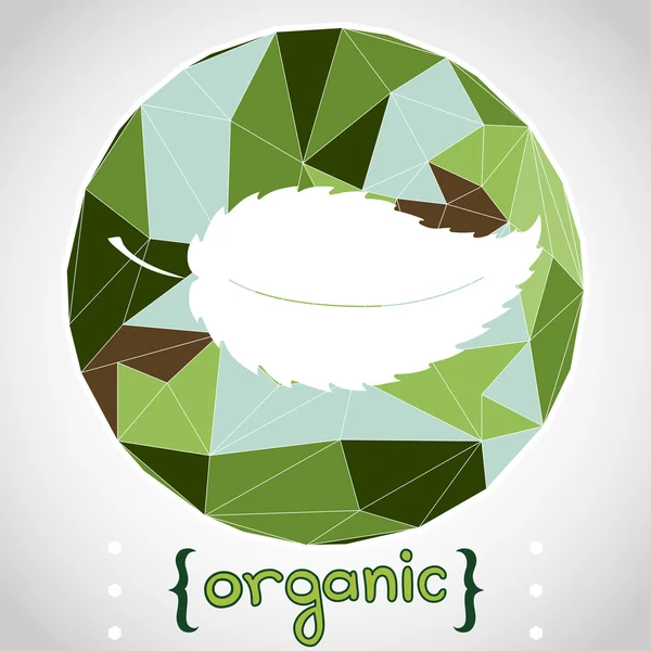 Hand drawn leaf. Eco, organic. — Stock Vector