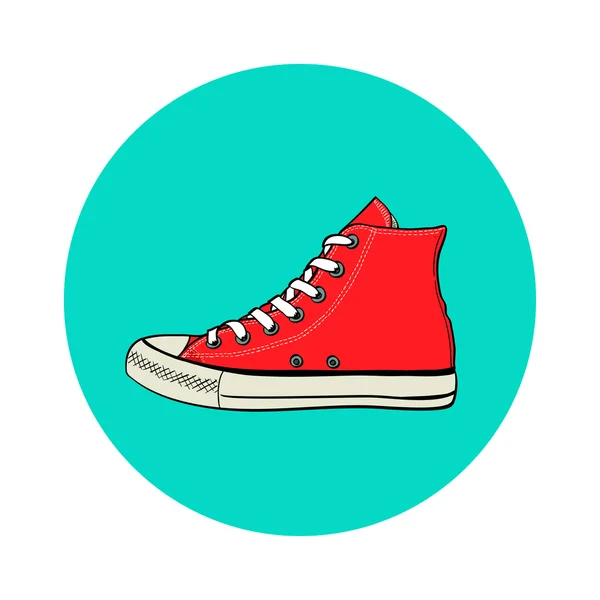 High red sneaker. — Stock Vector