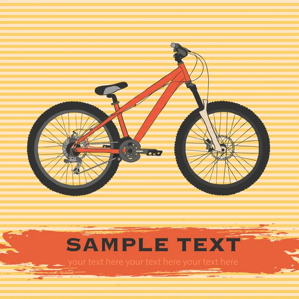 Bicicleta roja — Vector de stock