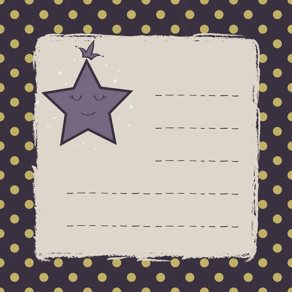 Карточка с карикатурной звездой — стоковый вектор
