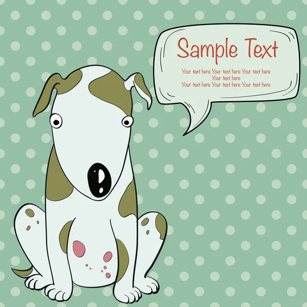 Cartoon hond en toespraak bubble — Stockvector