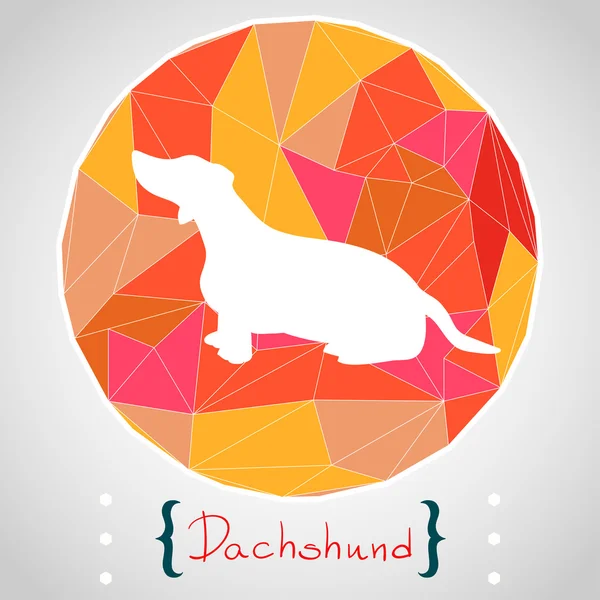 Dachshund สีลูเอทสุนัข — ภาพเวกเตอร์สต็อก